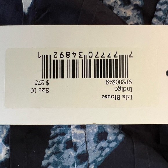 Ulla Johnson Lila Blouse - Indigo, Sz 10, NWT - Picture 6 of 8